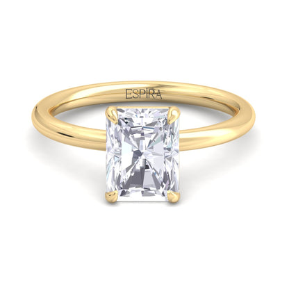Bague Liberty avec diamant radiant de 2 carats
