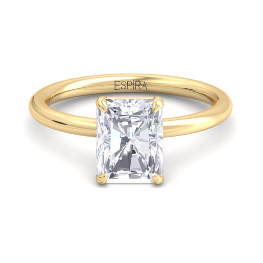 Bague Liberty avec diamant radiant de 2 carats