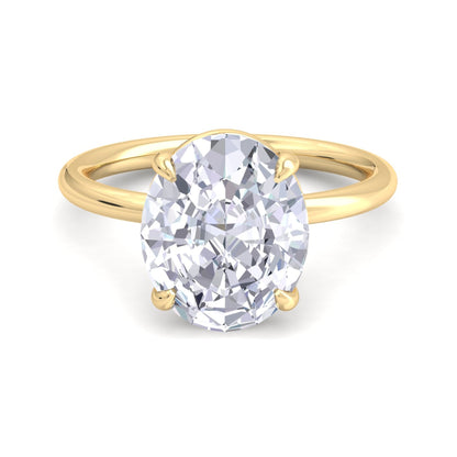 Bague Liberty avec diamant ovale de 4 carats