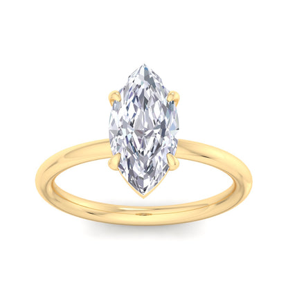 Bague Liberty avec diamant marquise de 2 carats