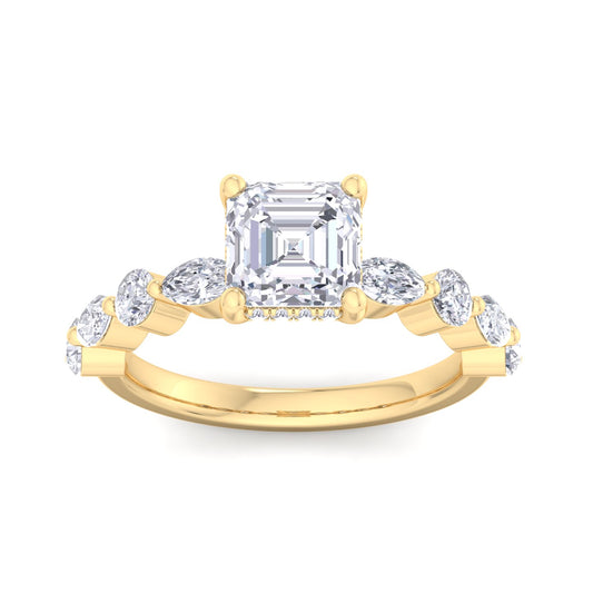 Florence Plus Asscher Diamond Ring