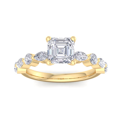 Florence Asscher Diamond Ring