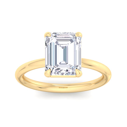 Bague Liberty avec diamant émeraude 3 carats