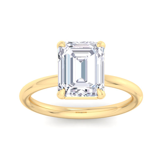 Bague Liberty avec diamant émeraude 3 carats