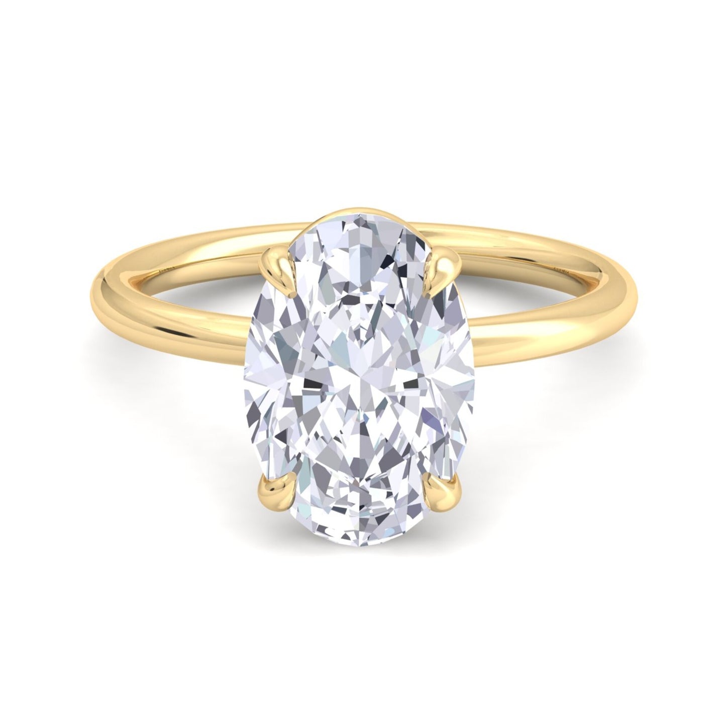 bague liberty avec diamant ovale de 4 carats