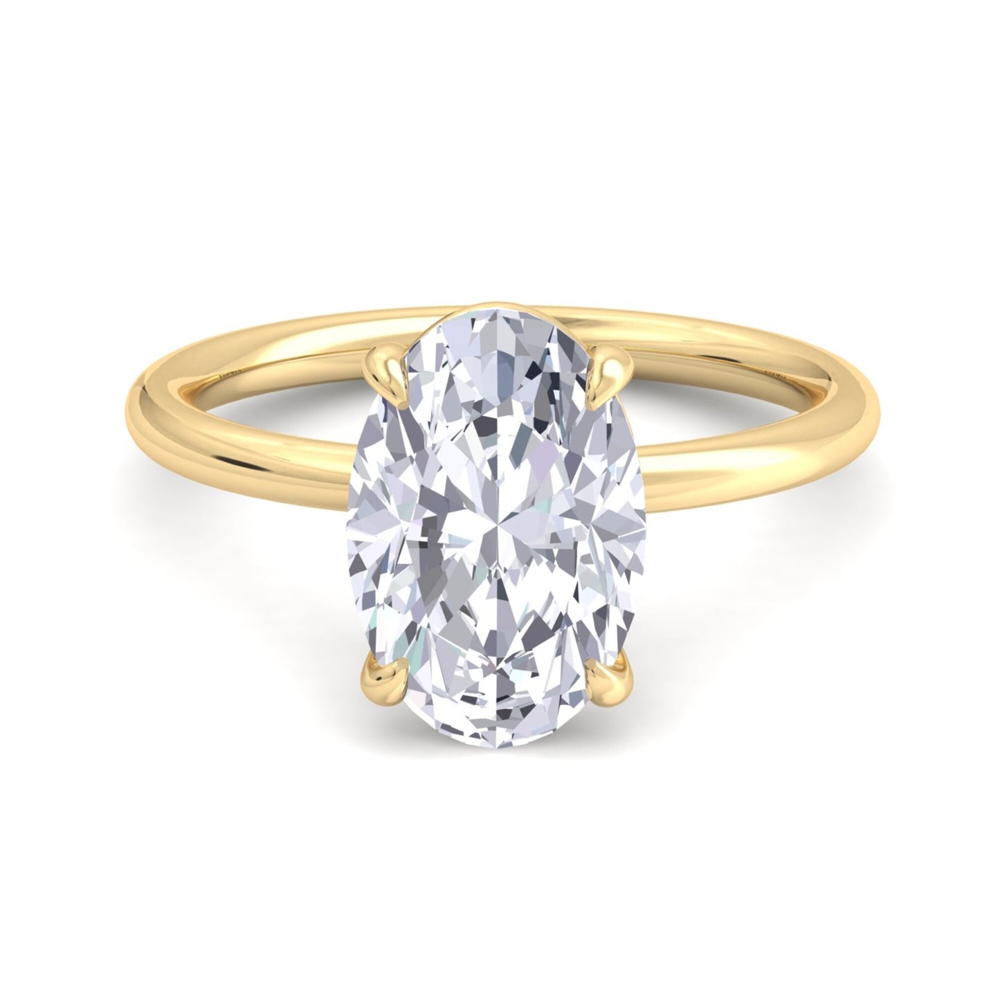 bague liberty avec diamant ovale de 3 carats