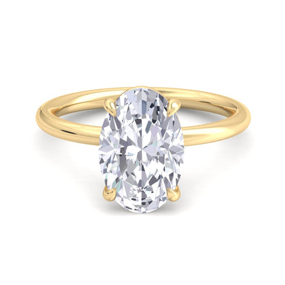 Bague Liberty avec diamant ovale de 3 carats
