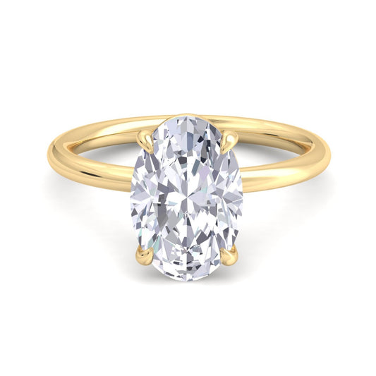 Bague Liberty avec diamant ovale de 3 carats
