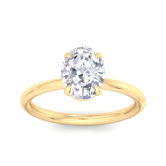 Bague Liberty avec diamant ovale de 2 carats