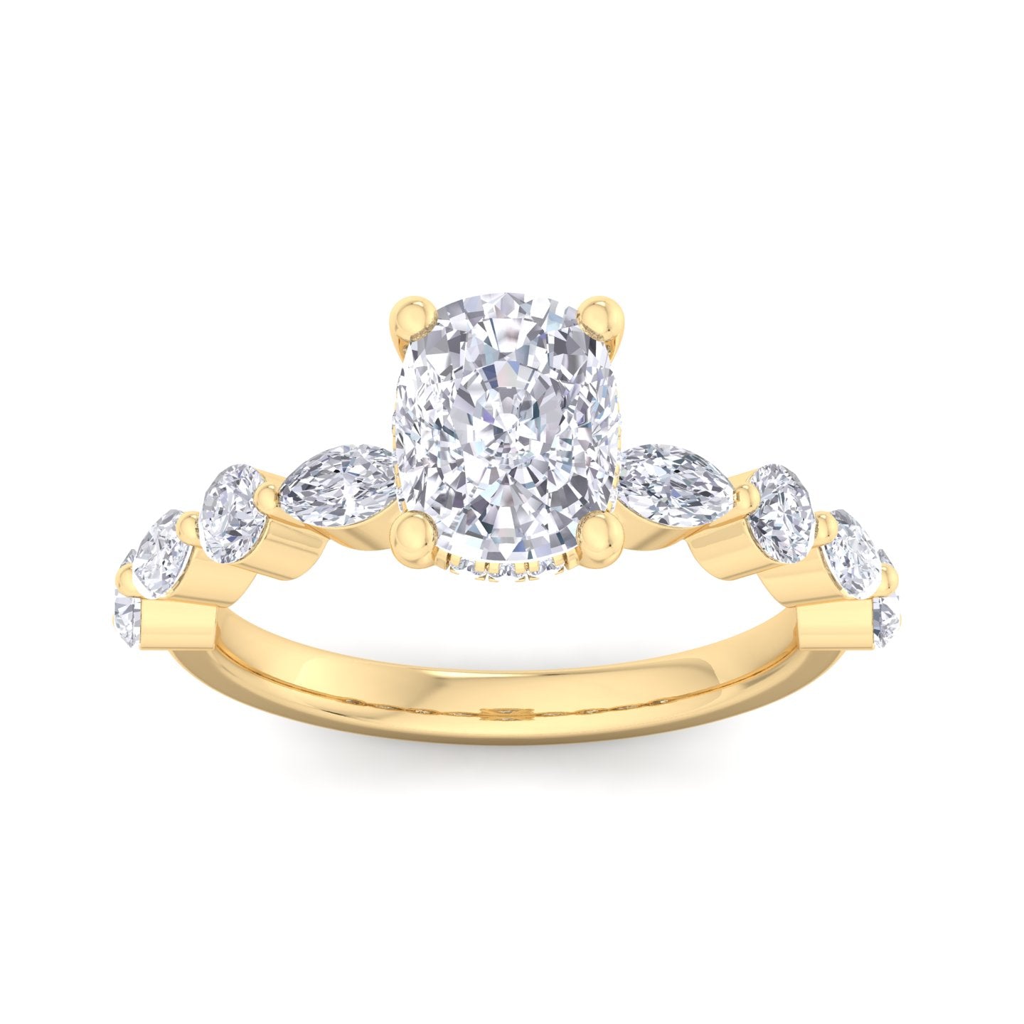 florence plus cushion diamond ring