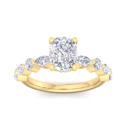 Florence Plus Cushion Diamond Ring