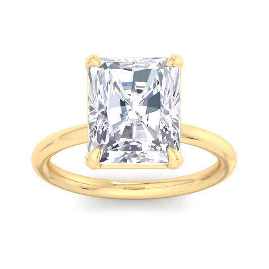 Bague Liberty avec diamant radiant de 4 carats