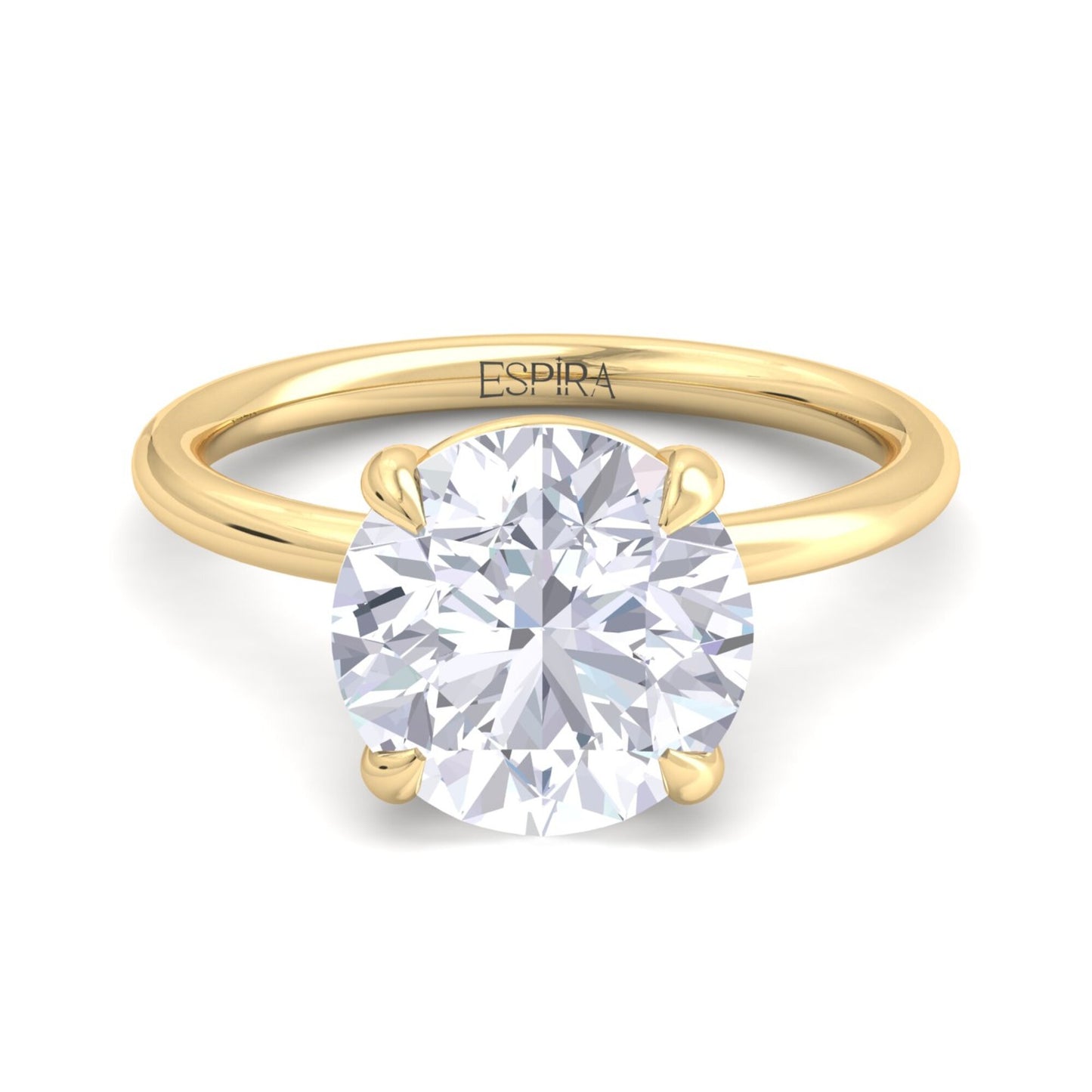 bague liberty en diamant rond de 4 carats