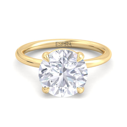 Bague Liberty en diamant rond de 4 carats