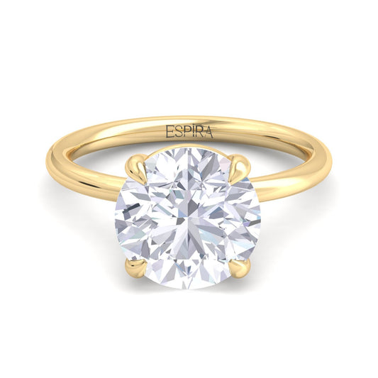 Bague Liberty en diamant rond de 4 carats