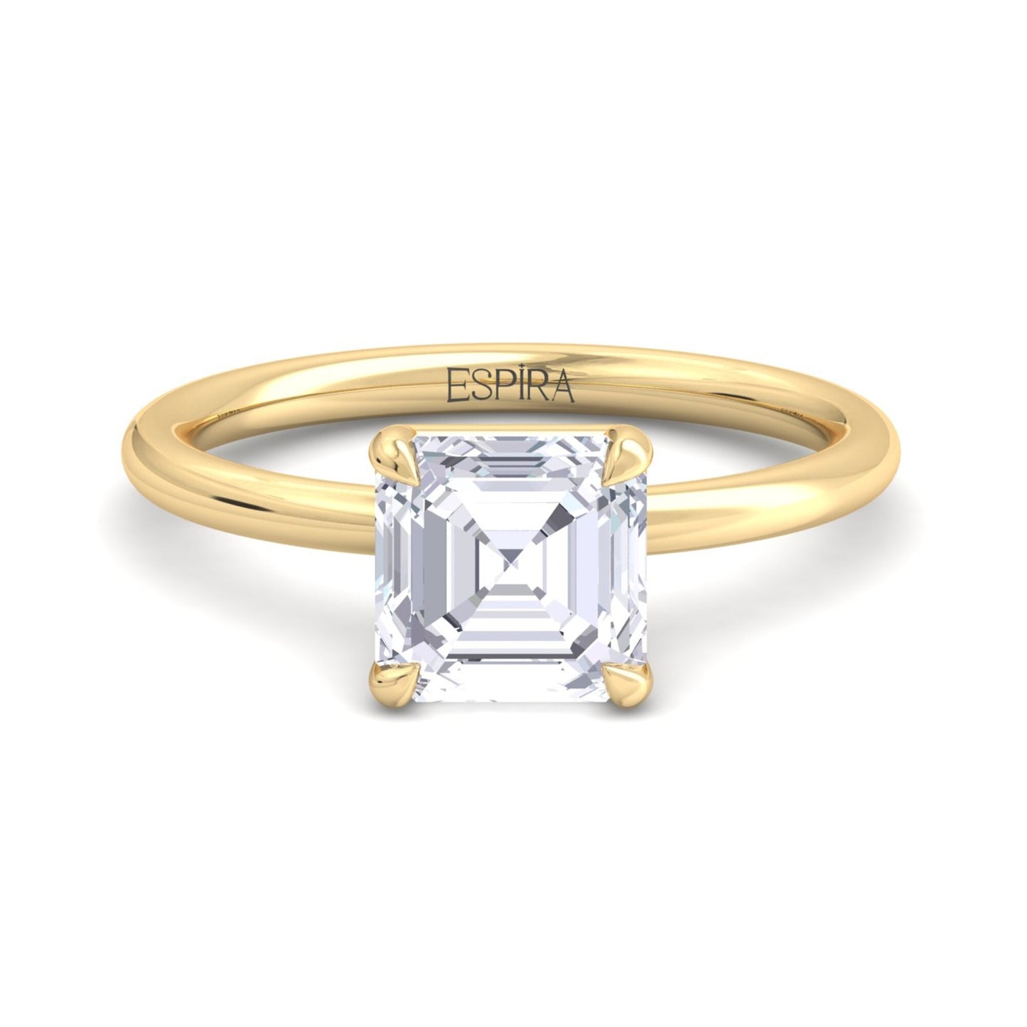 bague liberty avec diamant asscher de 2 carats