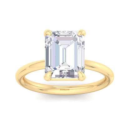 Bague Liberty avec diamant émeraude 4 carats