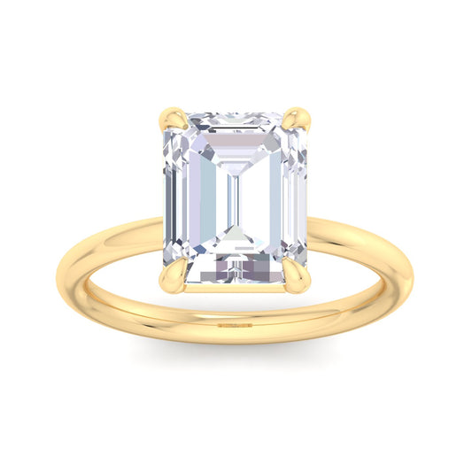 Bague Liberty avec diamant émeraude 4 carats