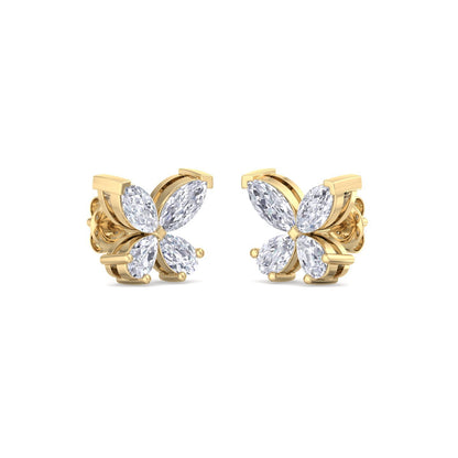 Butterfly Bloom Diamond Stud Earrings
