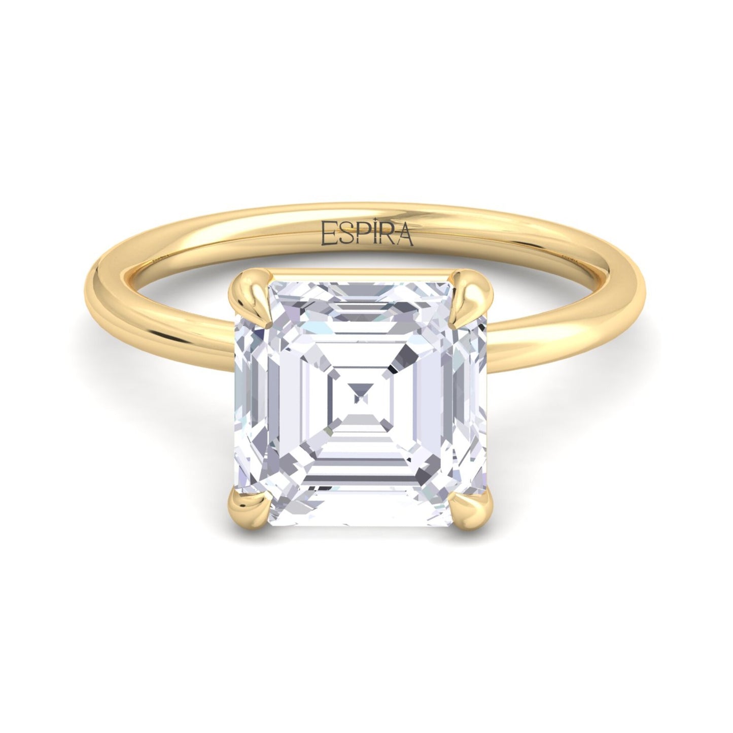 bague liberty avec diamant asscher 4 carats