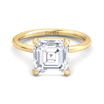 Bague Liberty avec diamant Asscher 4 carats