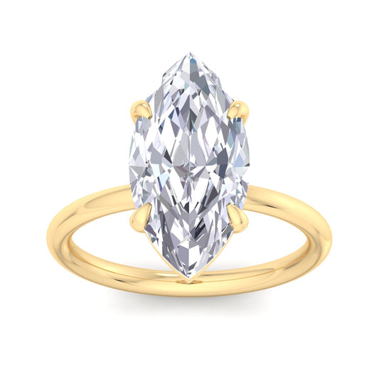 Bague Liberty en diamant marquise de 4 carats