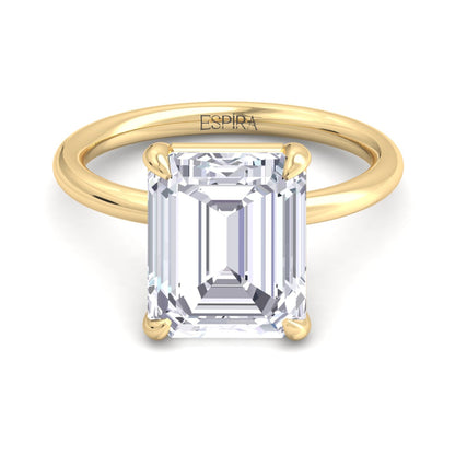Bague Liberty avec diamant émeraude 4 carats