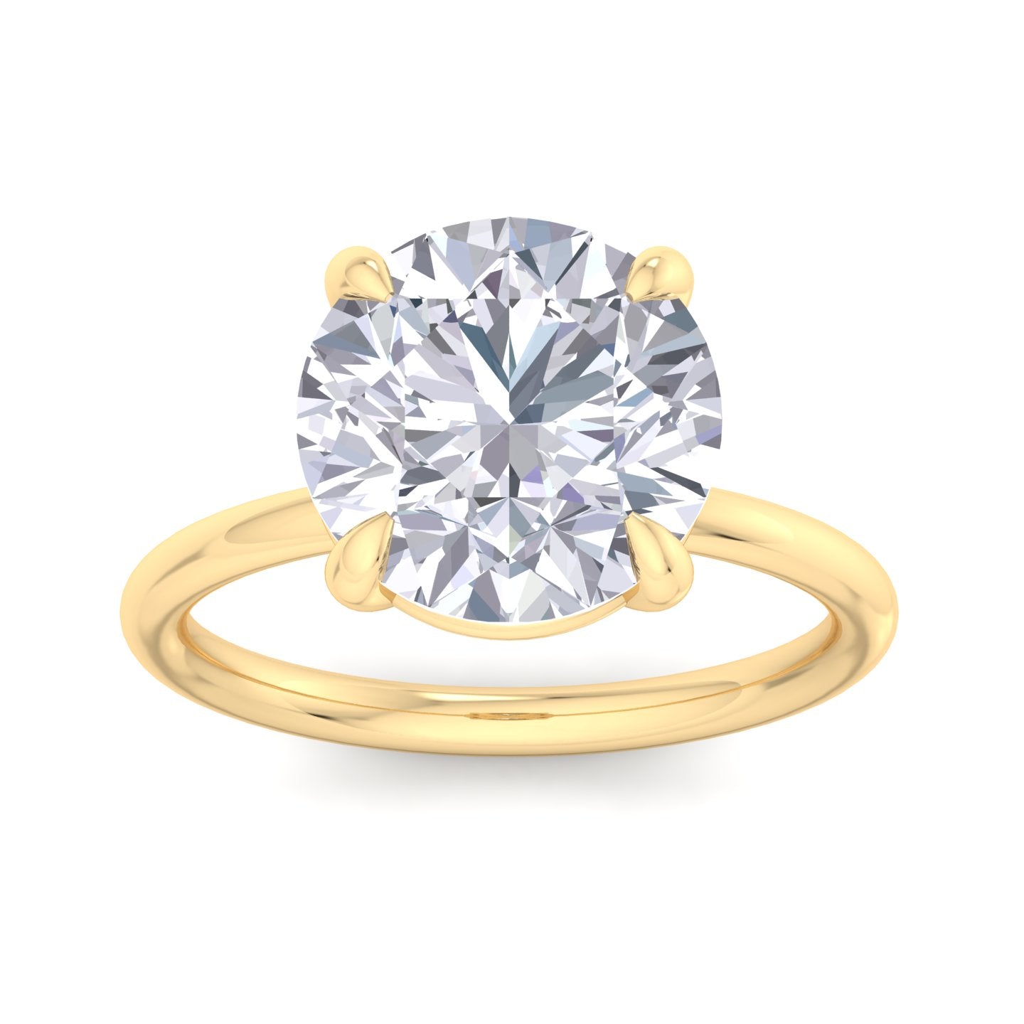 bague liberty en diamant rond de 4 carats