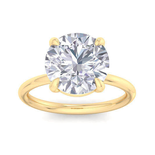 Bague Liberty en diamant rond de 4 carats