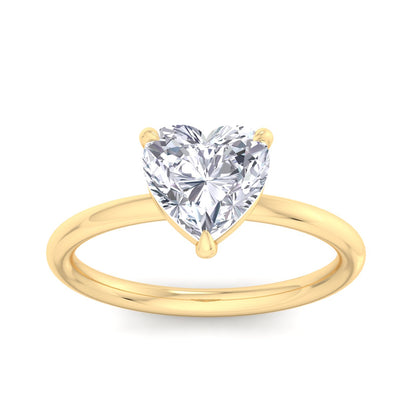 Bague Liberty en diamant de 2 carats en forme de cœur