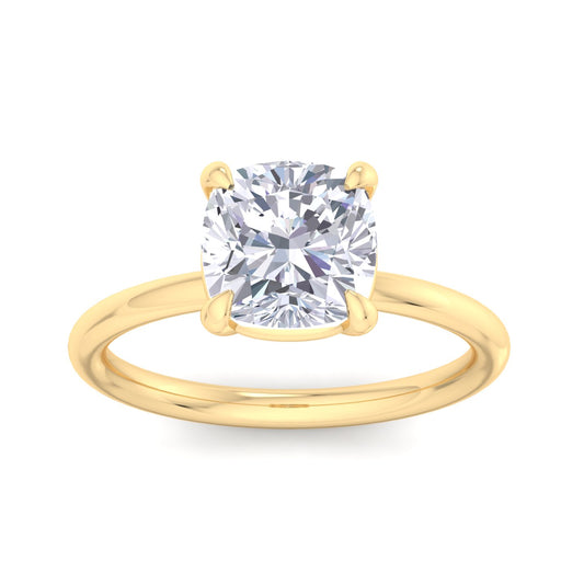 Bague Liberty avec diamant coussin de 3 carats