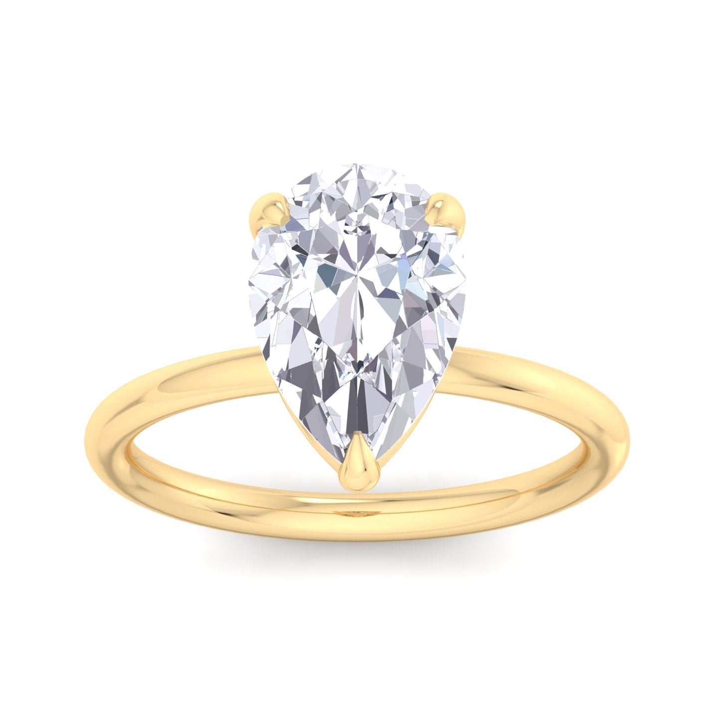 bague liberty en diamant poire de 3 carats