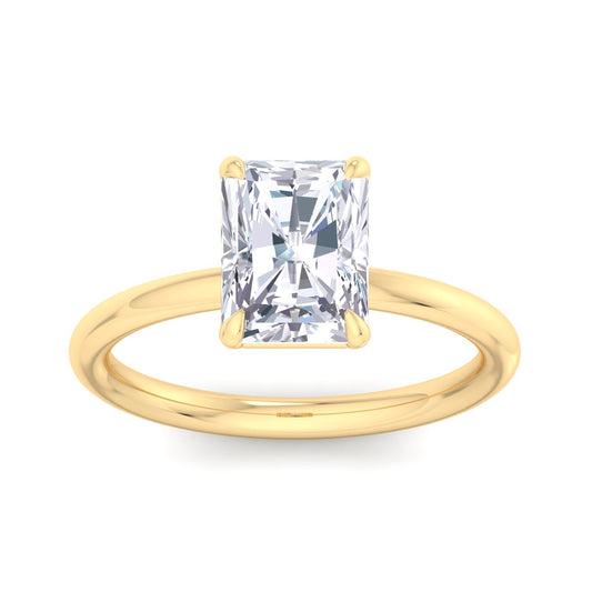 Bague Liberty avec diamant radiant de 2 carats
