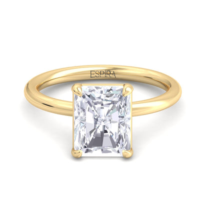 Bague Liberty avec diamant radiant de 3 carats