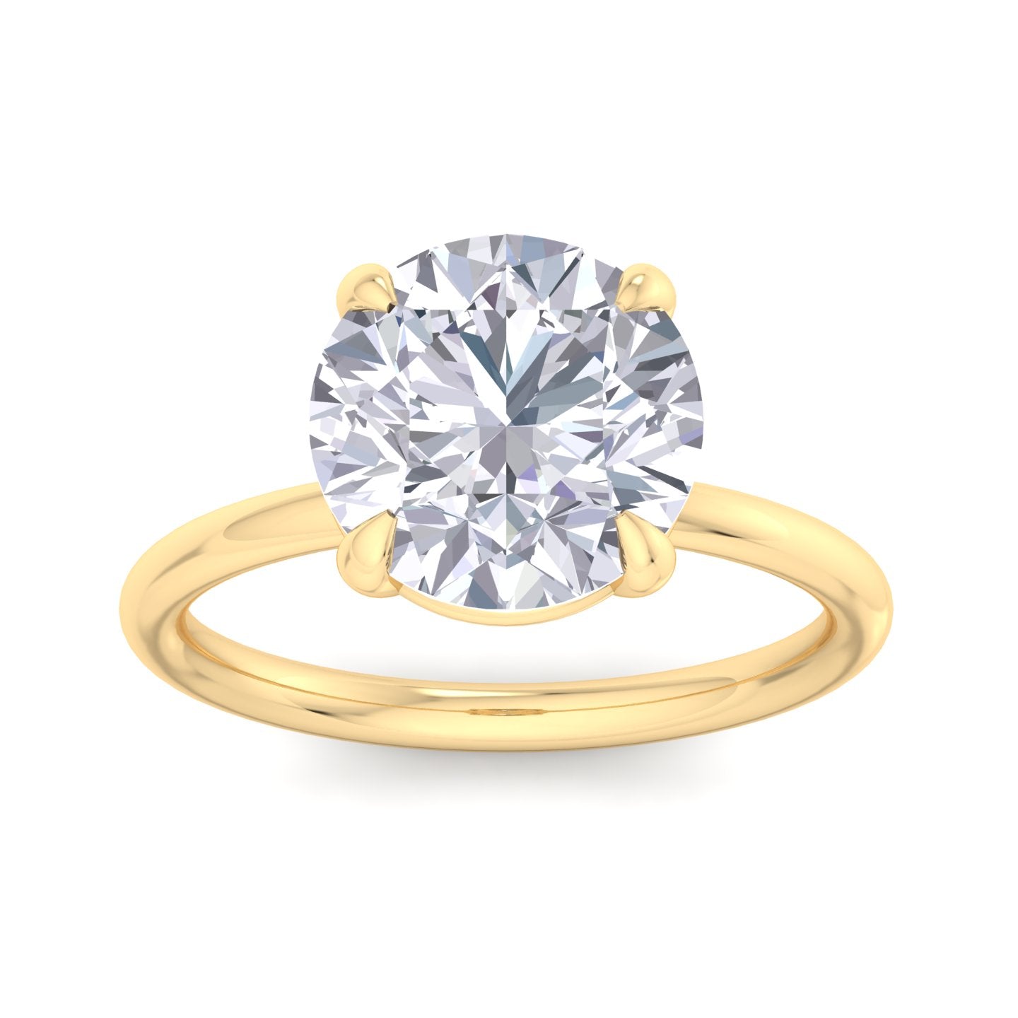 bague liberty en diamant rond de 4 carats