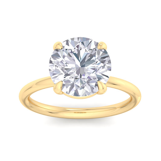 Bague Liberty en diamant rond de 4 carats