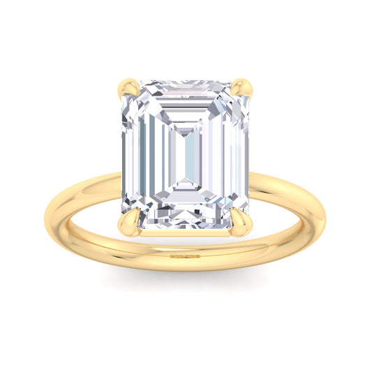 Bague Liberty avec diamant émeraude 4 carats