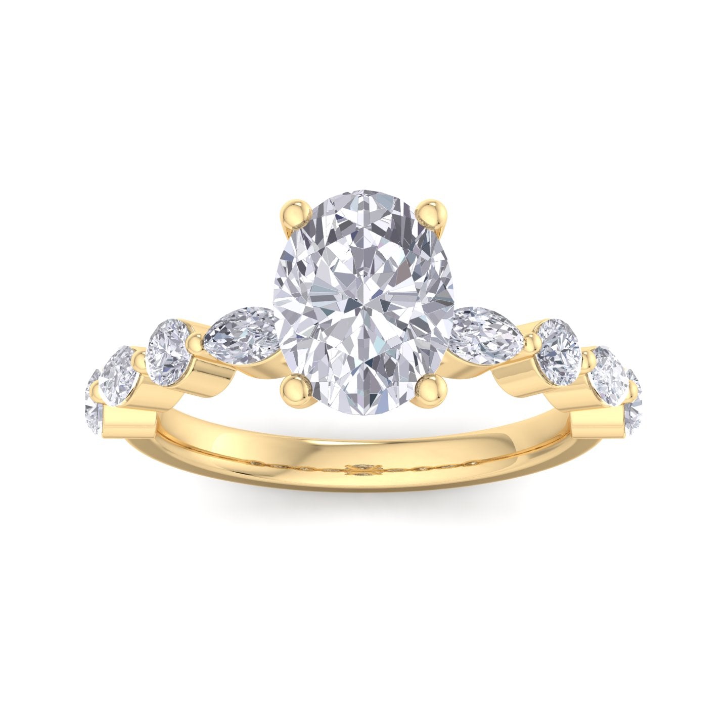 florence oval diamond ring