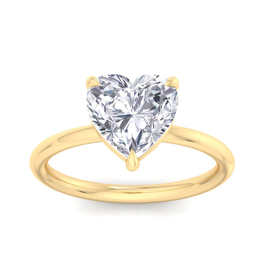 Bague Liberty en diamant 3 carats en forme de cœur