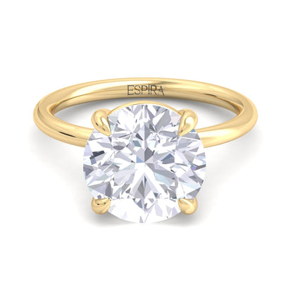 Bague Liberty en diamant rond de 4 carats