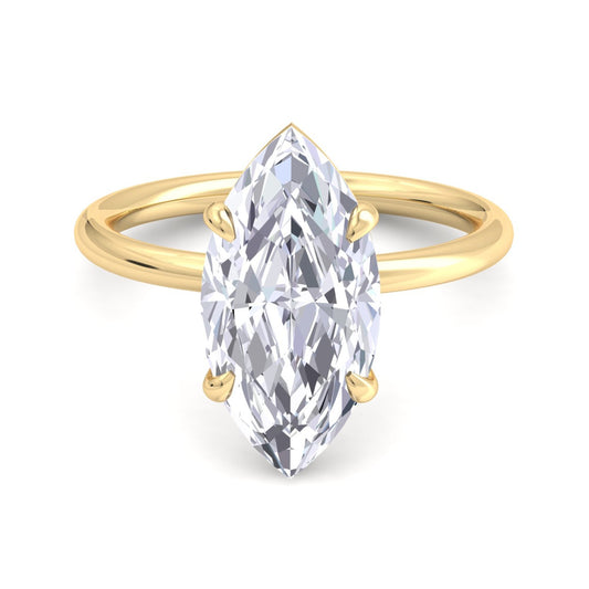 Bague Liberty en diamant marquise de 4 carats