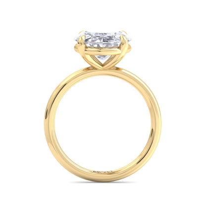 Bague Liberty avec diamant ovale de 4 carats