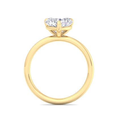 Bague Liberty en diamant de 2 carats en forme de cœur