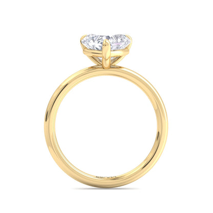 Bague Liberty en diamant de 2 carats en forme de cœur