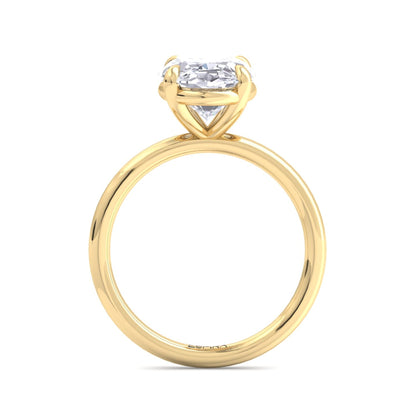 Bague Liberty avec diamant ovale de 4 carats