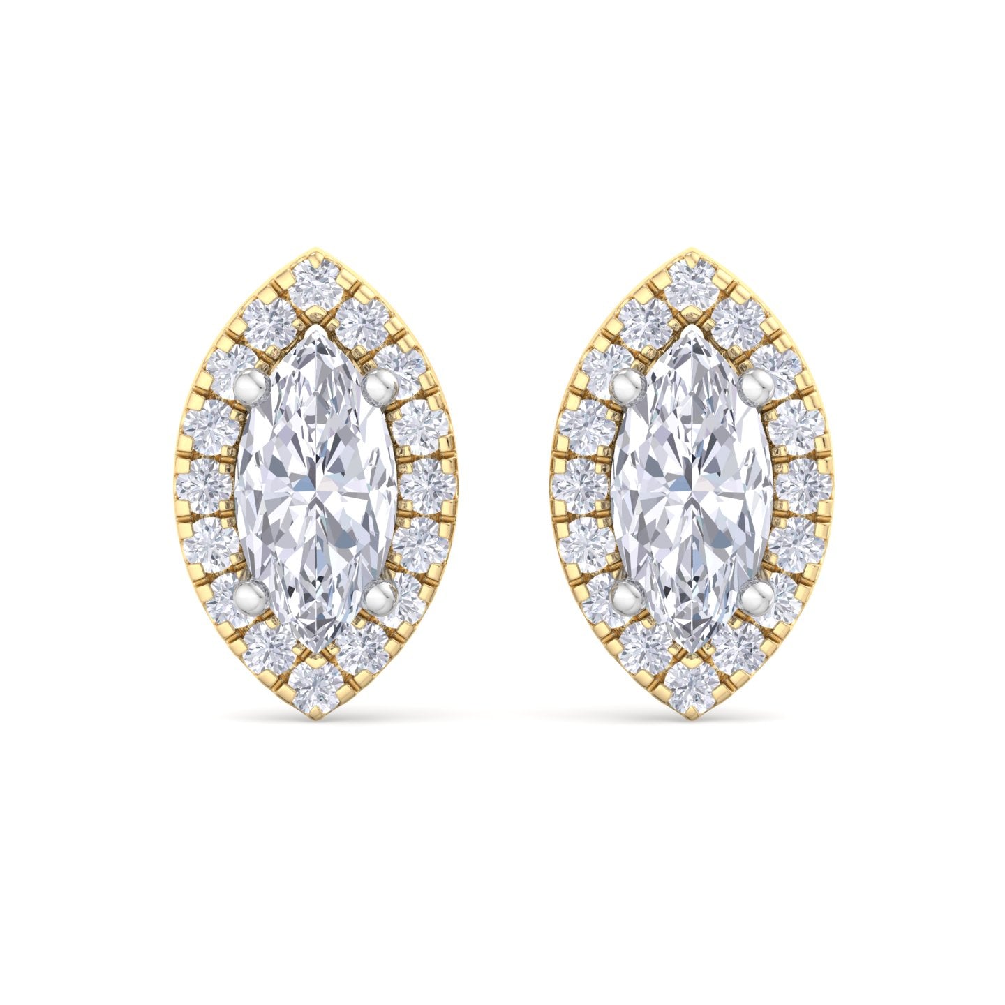 detachable marquise solitaire earrings