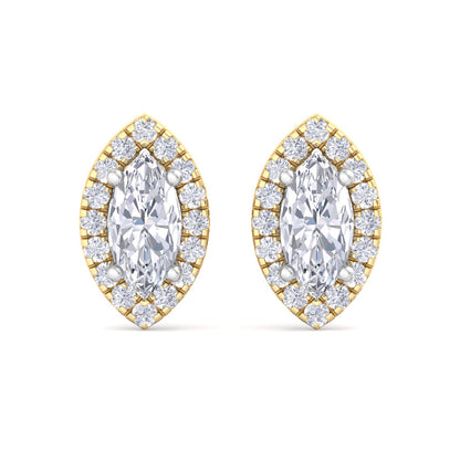 Detachable Marquise Solitaire Earrings