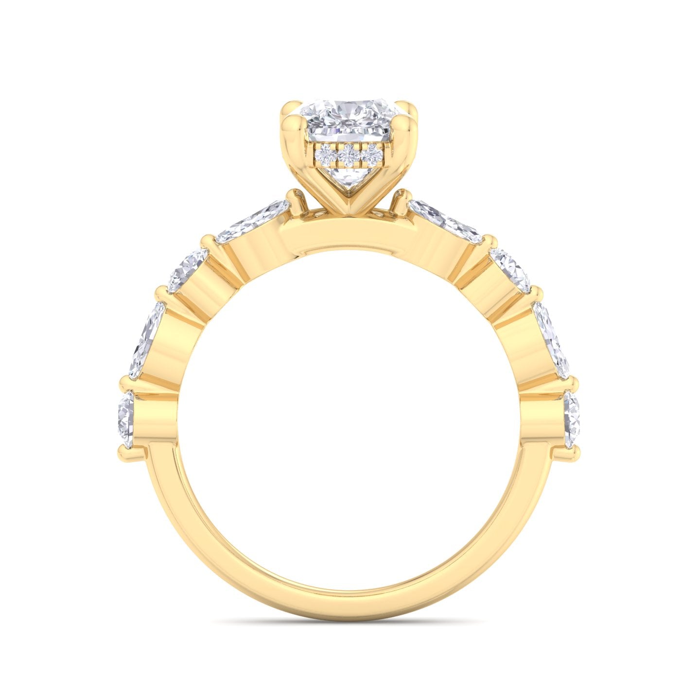 florence plus cushion diamond ring