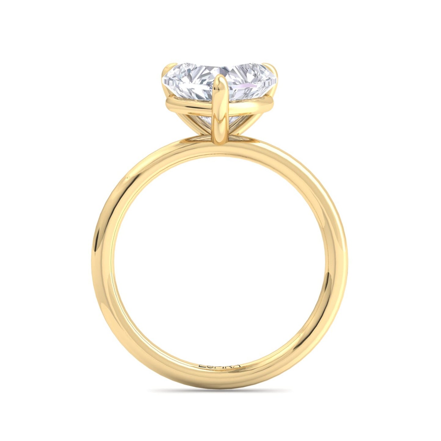 bague liberty en diamant 3 carats en forme de cœur