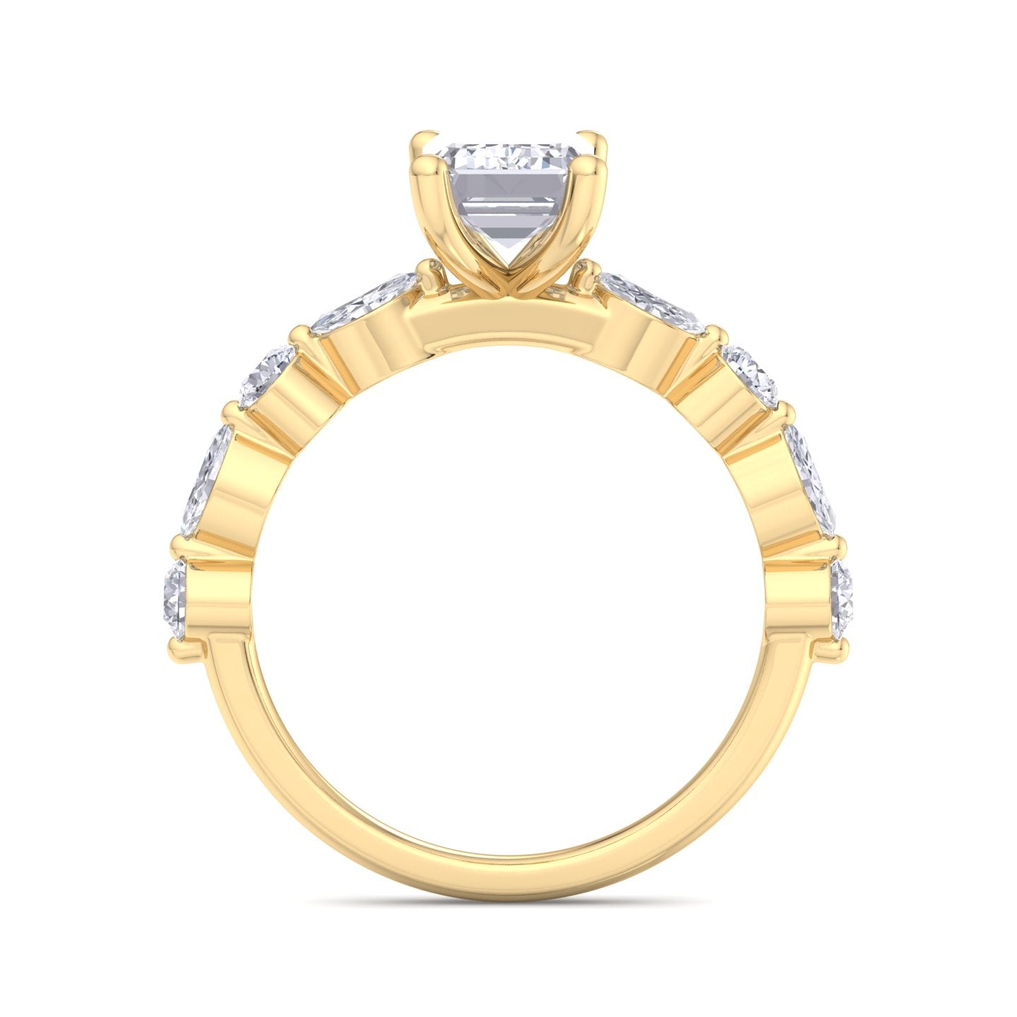 florence emerald diamond ring